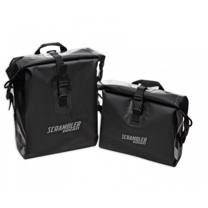 BORSE LATERALI URBAN ENDURO NERO GRIGIO PER DUCATI SCRAMBLER 800 400 DA MONTARE IN ABBINAMENTO A SET TELAIETTI DEDICATI Store Ducati Lodi
