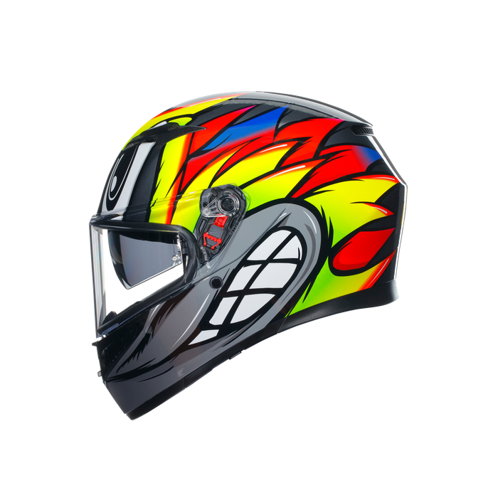 AGV K3 BIRDY 2.0 GREY/YELLOW/RED フルフェイス AGV K3 helmet Birdy 2.0 grey red yellow - Helmetdiscounter