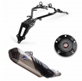 Sport pack per Ducati Desert X ( silenziatore omologato portatarga e tappo serbatoio alluminio )