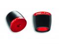 Contrappesi da manubrio Ducati by Rizoma modello 3d rosso in alluminio dal pieno per Ducati SS950, Panigale V4 V2, SFV4, Monster 937, Scrambler 800 2023