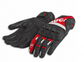 guanti Ducati sport c4 pelle - nero/rosso scritta bianca