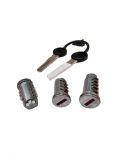 Kit serrature ( 3 nottolini e due chiavi ) per borse laterali in plastica per Ducati Multistrada 1200 Dvt, 1260, 950 ed Enduro - da ordinare 
