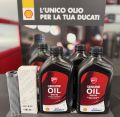 Kit 4 litri olio Shell Advance Ducati Genuine 15W 50 e filtro 44440441A per motori V2 dal 2025 Streetfighter V2 Panigale V2 e Multistrada V2