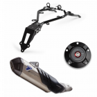 Sport pack per Ducati Desert X ( silenziatore omologato portatarga e tappo serbatoio alluminio )