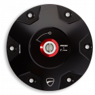 Tappo da serbatoio Alluminio nero ricavato dal pieno per Ducati Hypermotard 950 e V2, Multistrada Dvt 1200, 950, 1260 Enduro 1200 1260 e Multistrada V4 V4Rs V4 25 Rally V2 25 e Desert X V2