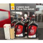 Kit 4 litri olio Shell Advance Ducati Genuine 15W 50 e filtro 44440312B per Panigale 1299 1199 899 959 V4 V2 Streetfighter V4 V2