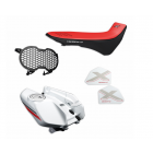 Rally pack per Ducati Desert X bianca ( serbatoio ausiliario, griglia faro, sella rally, adesivo serbatoio) 