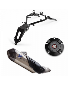 Sport pack per Ducati Desert X ( silenziatore omologato portatarga e tappo serbatoio alluminio )