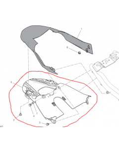 Kit parafango posteriore inferiore ( indispensabile per montare il parafango in tinta tenendo la targa alla ruota)