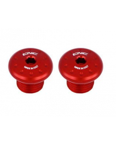 Cnc Racing Tappi foro specchi M8 rosso - filettatura destra e sinistra passo 8 mm