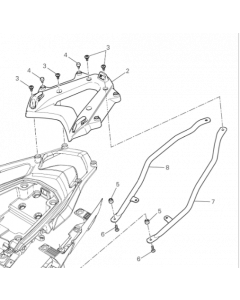 Piastra in plastica originale Ducati per bauletti Ducati o Givi Monokey per Ducati Multistrada 1200 dal 2010 al 2014 - da ordinare