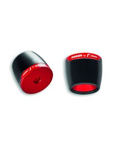 Contrappesi da manubrio Ducati by Rizoma modello 3d rosso in alluminio dal pieno per Ducati SS950, Panigale V4 V2, SFV4, Monster 937, Scrambler 800 2023