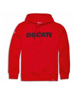 NEW FELPA CON CAPPUCCIO DUCATI LOGO ROSSA 