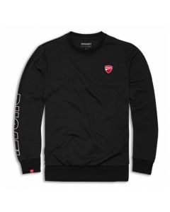 NEW FELPA GIROCOLLO DUCATI LOGO NERA