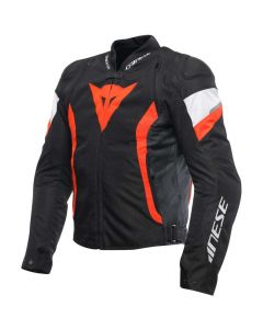 GIACCA  AVRO 5 TEX NERO/ROSSO-FLUO 