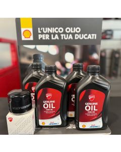 Kit 3 litri olio Shell Advance Genuine Ducati 15W 50  filtro 44440421B e rondelle per Ducati 698 Mono
