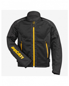 NEW GIACCA DUCATI TESSUTO  SPEED AIR C2 BLACK/YELLOW