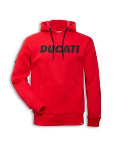 Felpa Ducati Logo Cappuccio Rossa 