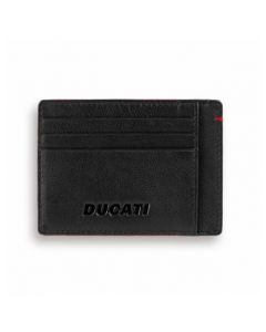 NEW PORTACARTE IN PELLE DUCATI FIRMA NERO/ROSSO 