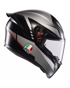 CASCO K1 LAP MATTA BLACK RED