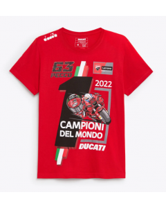 Shirt celebrativa Pecco Bagnaia Ducati campioni del mondo